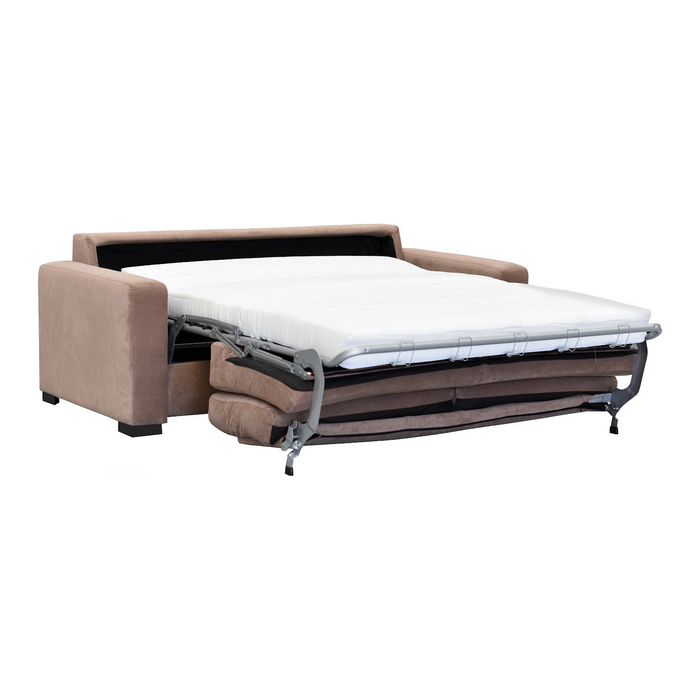 Crème del-a crème fold out metal action 3 seater extra thick mattress sofa bed
