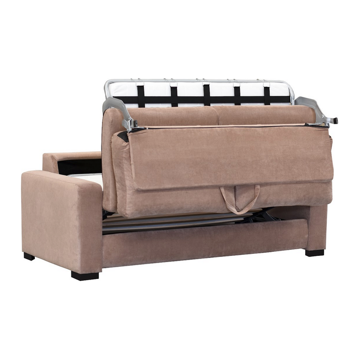 Crème del-a crème fold out metal action 3 seater extra thick mattress sofa bed