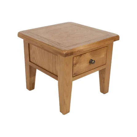 Torino solid oak lamp table
