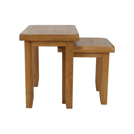 Torino solid oak nest of 2 tables