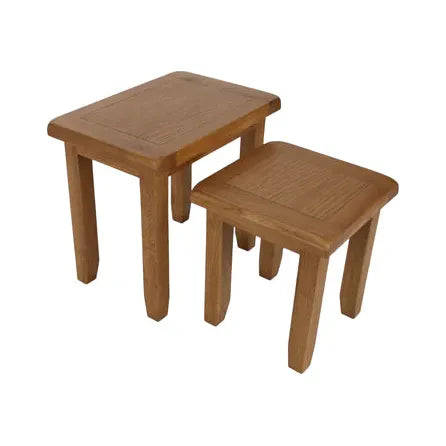 Torino solid oak nest of 2 tables