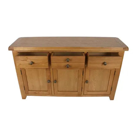 Torino solid oak large sideboard