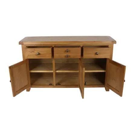 Torino solid oak large sideboard