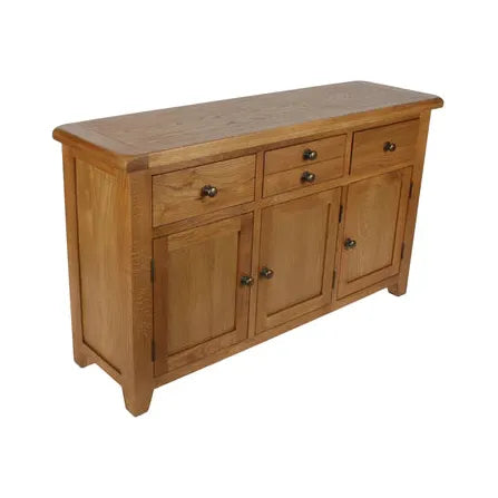 Torino solid oak large sideboard