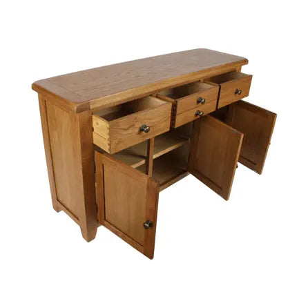 Torino solid oak large sideboard