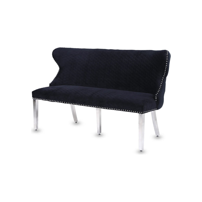 Black velvet deals dining bench