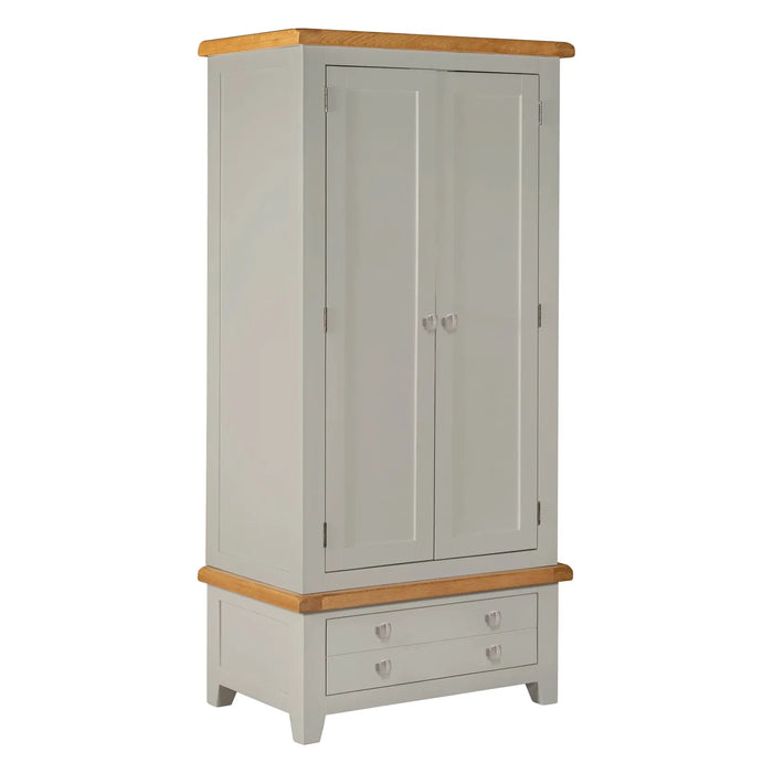 lucas solid oak small wardrobe