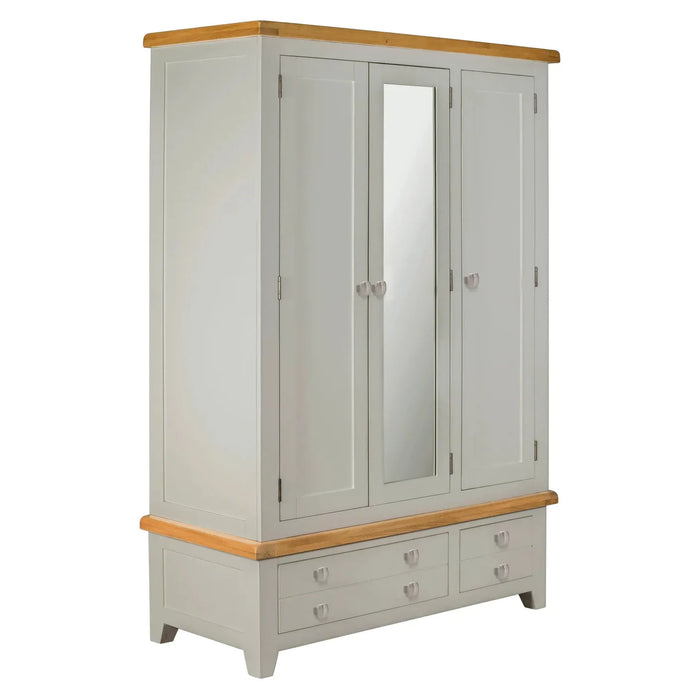 lucas solid oak large wardrobe
