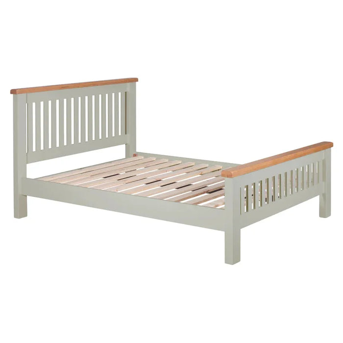 lucas solid oak grey painted 4ft 6 bed frame