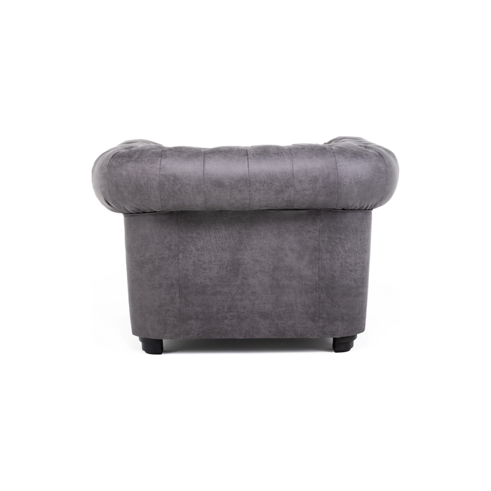 Ashton Chesterfield Arm Chair In Grey