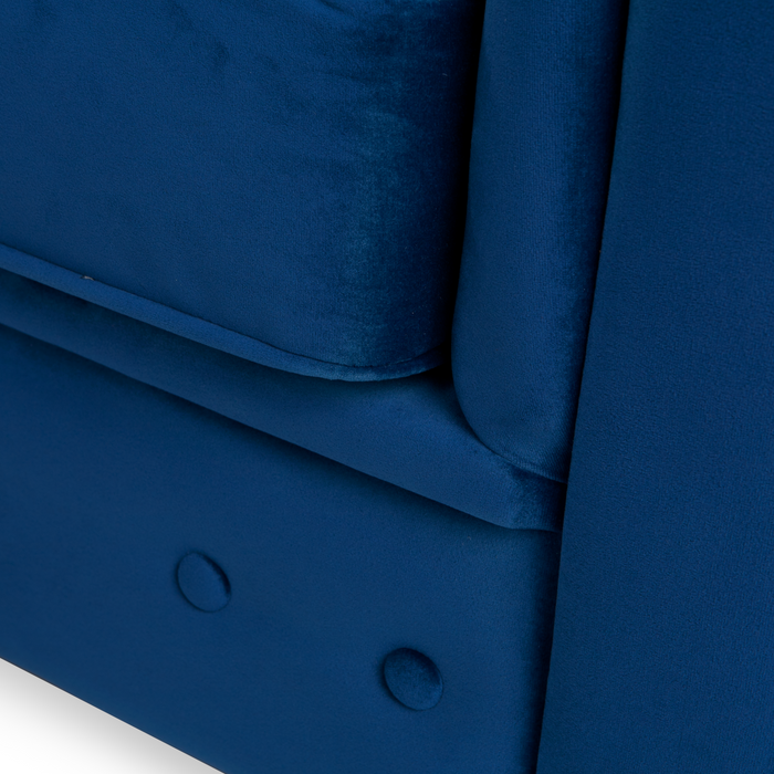 Jersey chestefied royal blue velvet sofa collection