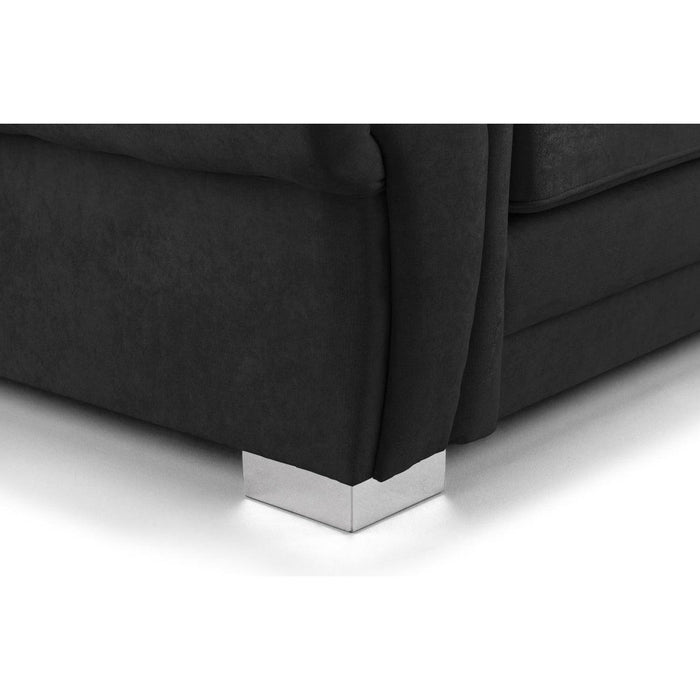 Sasha 3 seater sofa bed in black fabric
