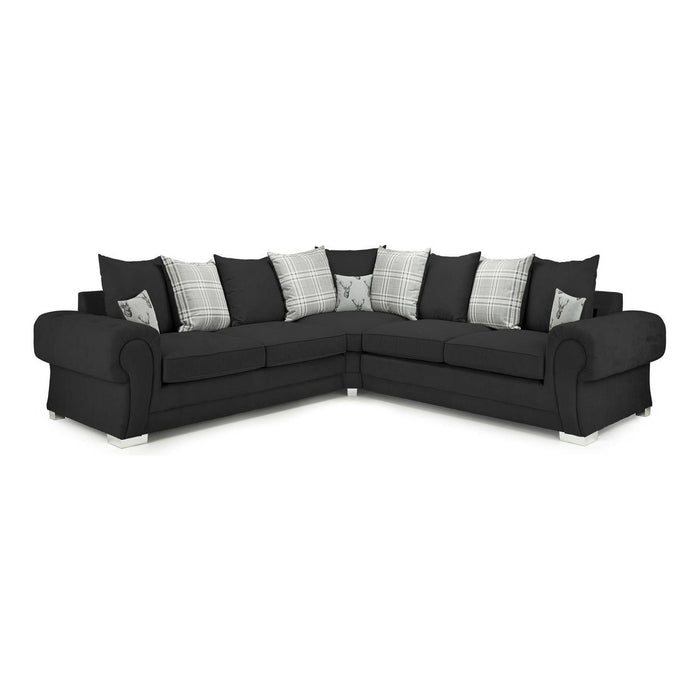 Sasha scatter back sofa bed in black fabric