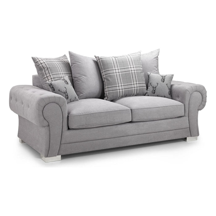 Sasha 3 seater sofa bed in grey fabric