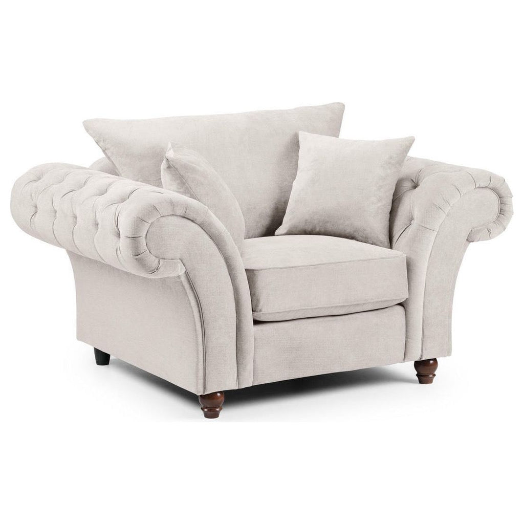 Windsor Armchair in Grey Fabric