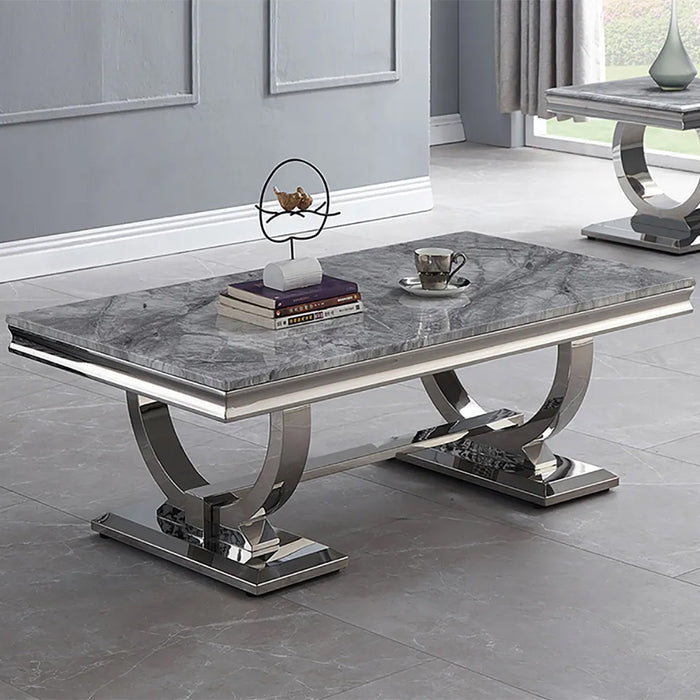 Ariana grey marble coffee table