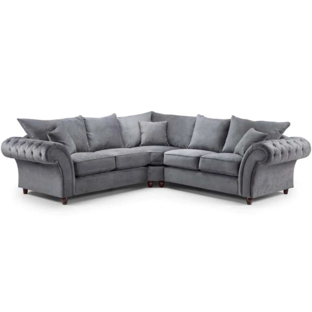 Windsor Corner Sofa in grey Fabric