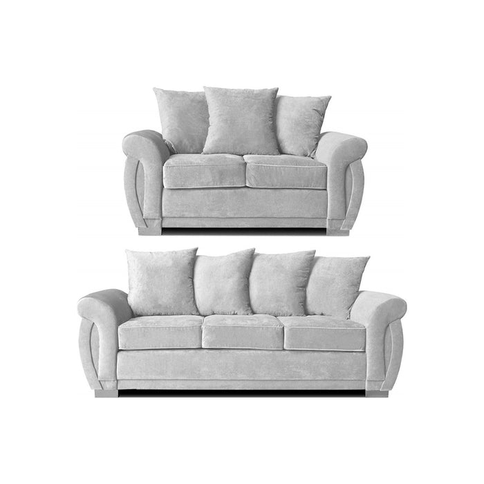 Milano 3 seater and 2 seater sofa set in chenile fabric