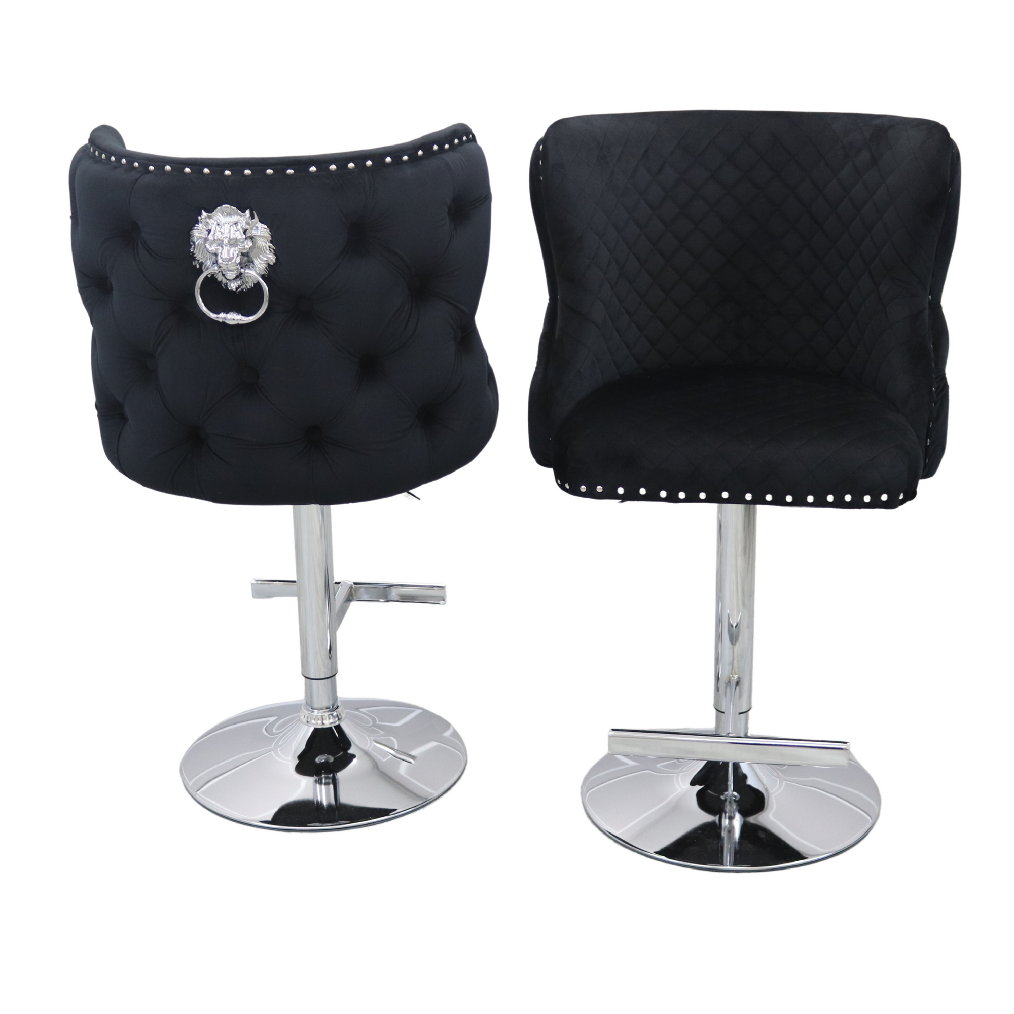 Barstools Velvet & Knocker Back Bar Stools Shawcross Furniture