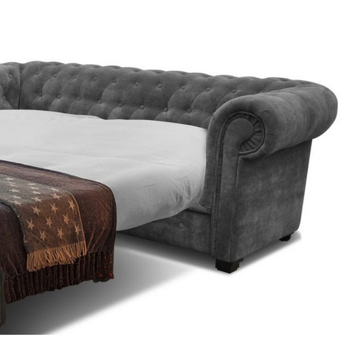 The Grande fold out metal action chesterfield sofa bed
