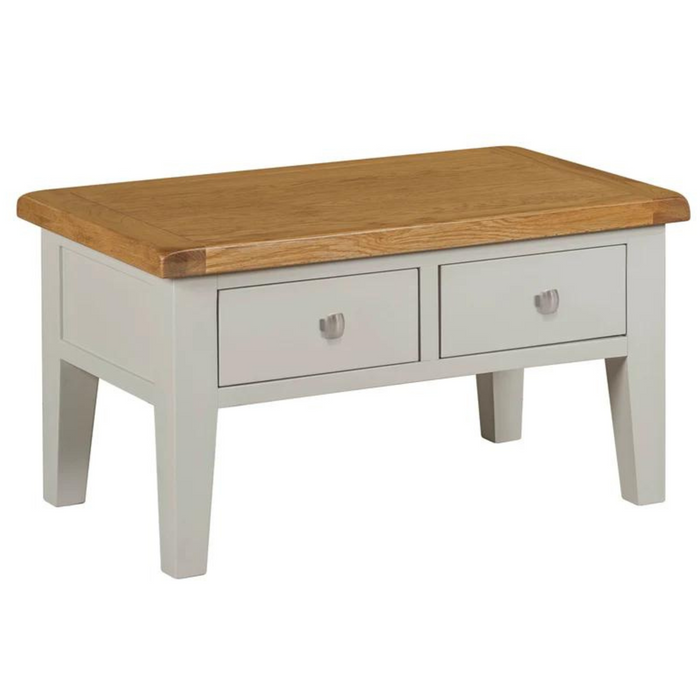lucas solid oak grey painted coffee table